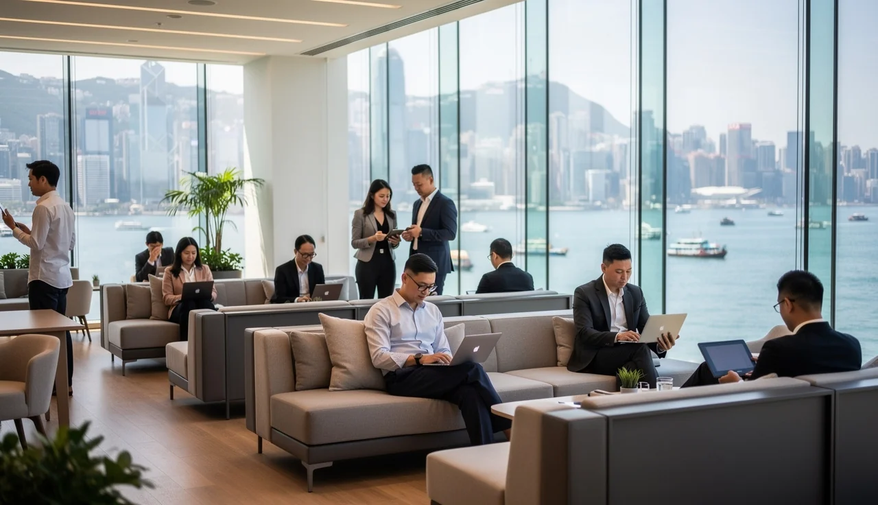Documents d'immatriculation d'une société hongkongaise sur un bureau